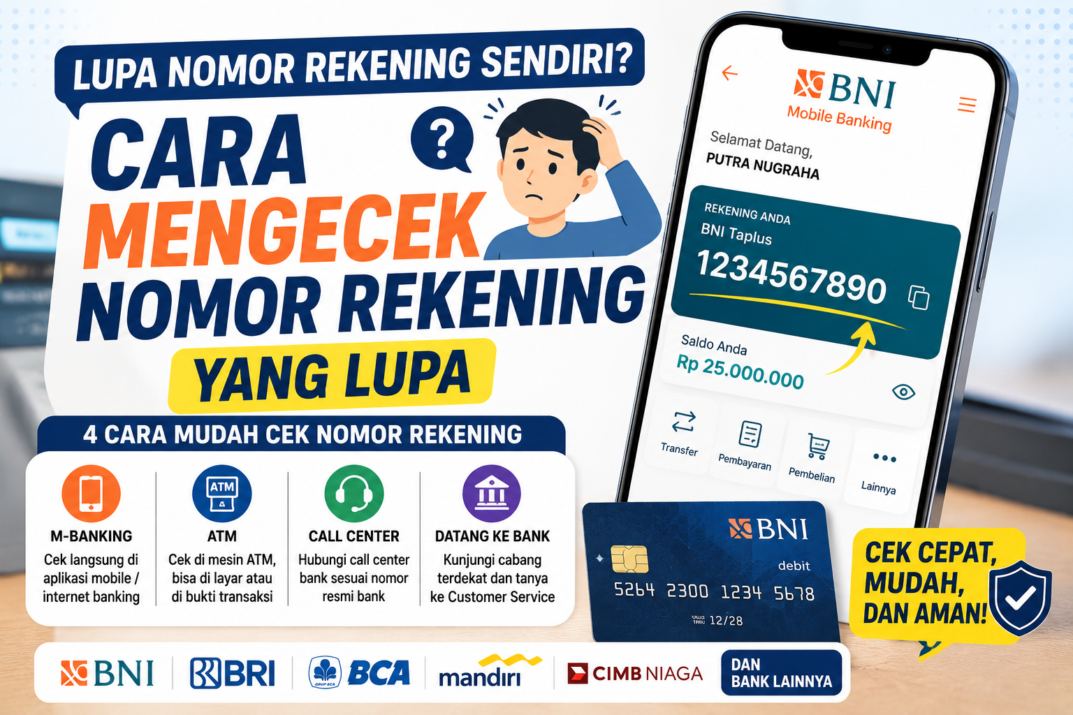 Cara Mengecek Nomor Rekening yang Lupa Cara Mengecek Nomor Rekening yang Lupa