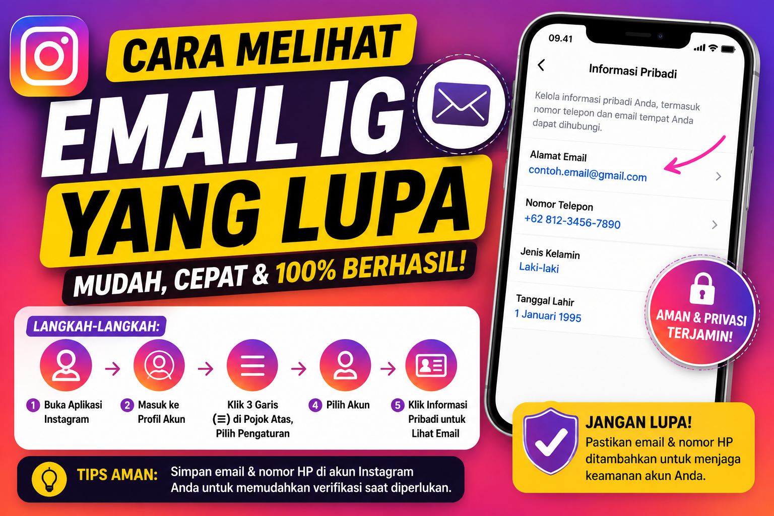 Cara Melihat Email IG yang Lupa Cara Melihat Email IG yang Lupa
